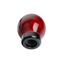 Load image into Gallery viewer, Brand New Universal Real Carbon Fiber Red Round Ball Manual Car Racing Gear Shift Knob Shifter M12 M10 M8