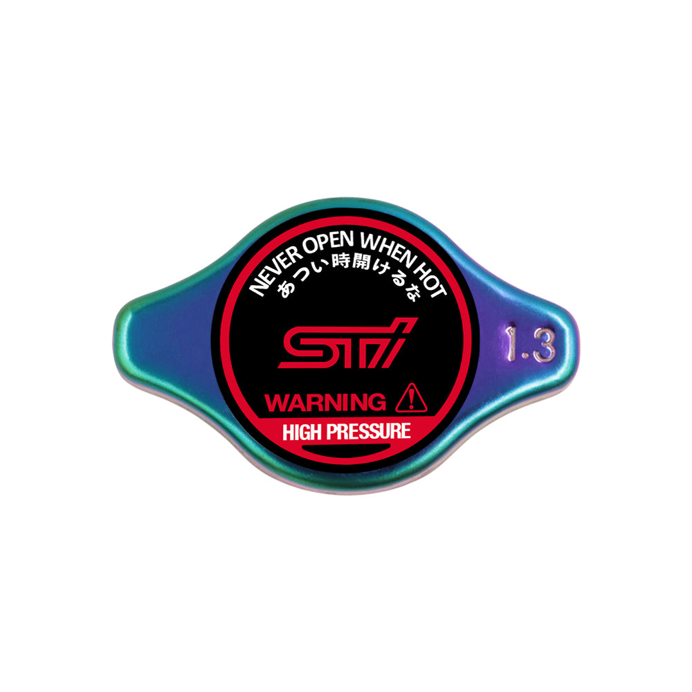 Brand New JDM 1.3bar 9mm Subaru STI Neo Chrome Racing Cap High Pressure Radiator Cap