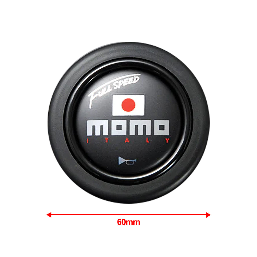 Brand New Universal Momo Car Horn Button Black Steering Wheel Center Cap W/Packaging