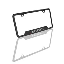Load image into Gallery viewer, Brand New Universal 1PCS MASERATI Metal Carbon Fiber Style License Plate Frame