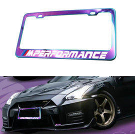 Brand New 1PCS UNIVERSAL BMW M PERFORMANCE Neo Chrome Stainless Steel License Plate Frame