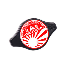 Load image into Gallery viewer, Brand New JDM 1.3bar 9mm JDM Raising Sun Black Racing Cap High Pressure Radiator Cap For Universal