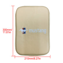 Load image into Gallery viewer, BRAND NEW UNIVERSAL MUSTANG BEIGE Car Center Console Armrest Cushion Mat Pad Cover Embroidery