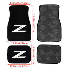 Load image into Gallery viewer, Brand New Universal 4PCS NISSAN Z Racing Black Fabric Car Floor Mats Interior Carpets Floormat