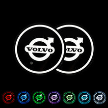 Load image into Gallery viewer, BRAND NEW UNIVERSAL 2PCS VOLVO Switchable Seven Colorful LED Car Cup Holder Mat Coaster Pad