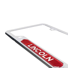 Load image into Gallery viewer, Brand New Universal 1PCS LINCOLN Chrome Metal License Plate Frame