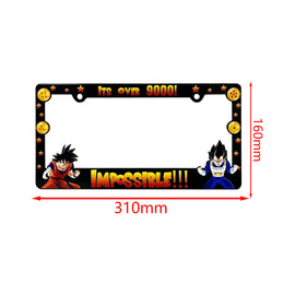 Brand New Universal 1PCS Anime Dragon Ball Z ABS Plastic Black License Plate Frame