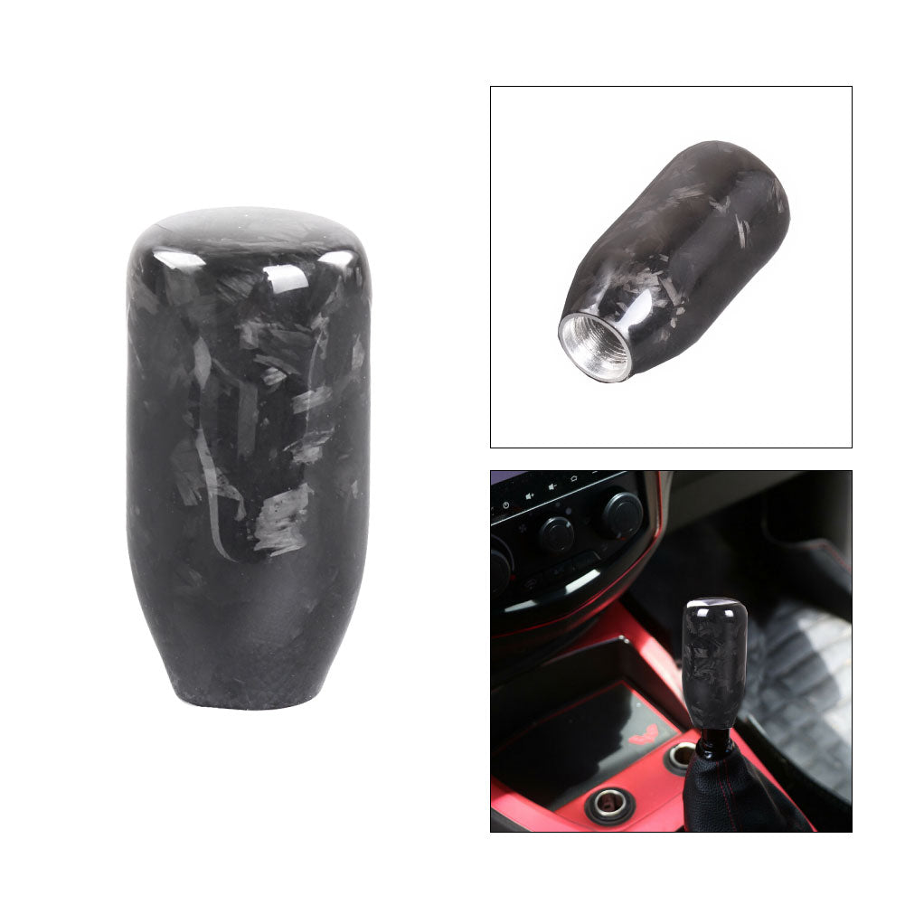 Brand New Universal V5 Forge Real Carbon Fiber Car Gear Stick Shift Knob For MT Manual M12 M10 M8