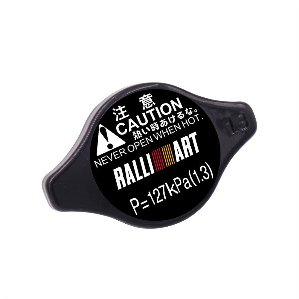 Brand New JDM 1.3bar 9mm Ralliart Racing Black Racing Cap High Pressure Radiator Cap For Mitsubishi