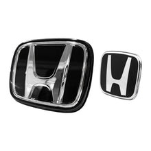 Load image into Gallery viewer, BRAND NEW 3PCS HONDA BLACK FRONT+REAR+STEERIING JDM EMBLEM SET FOR ACCORD 2023-2025 4DR SEDAN