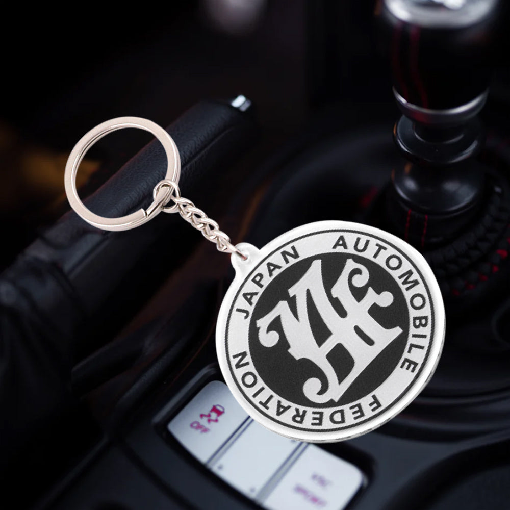 BRAND NEW BLACK JAF JAPAN AUTOMOBILE FEDERATION KEYCHAIN JDM Racing Car Styling Keychain Drift Key Phone Holder