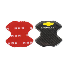 Load image into Gallery viewer, BRAND NEW UNIVERSAL 2PCS CHEVROLET REAL CARBON FIBER ANTI-SCRATCH DOOR HANDLE PROTECTOR