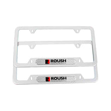 Load image into Gallery viewer, Brand New Universal 2PCS ROUSH PERFORMANCE Silver Metal License Plate Frame