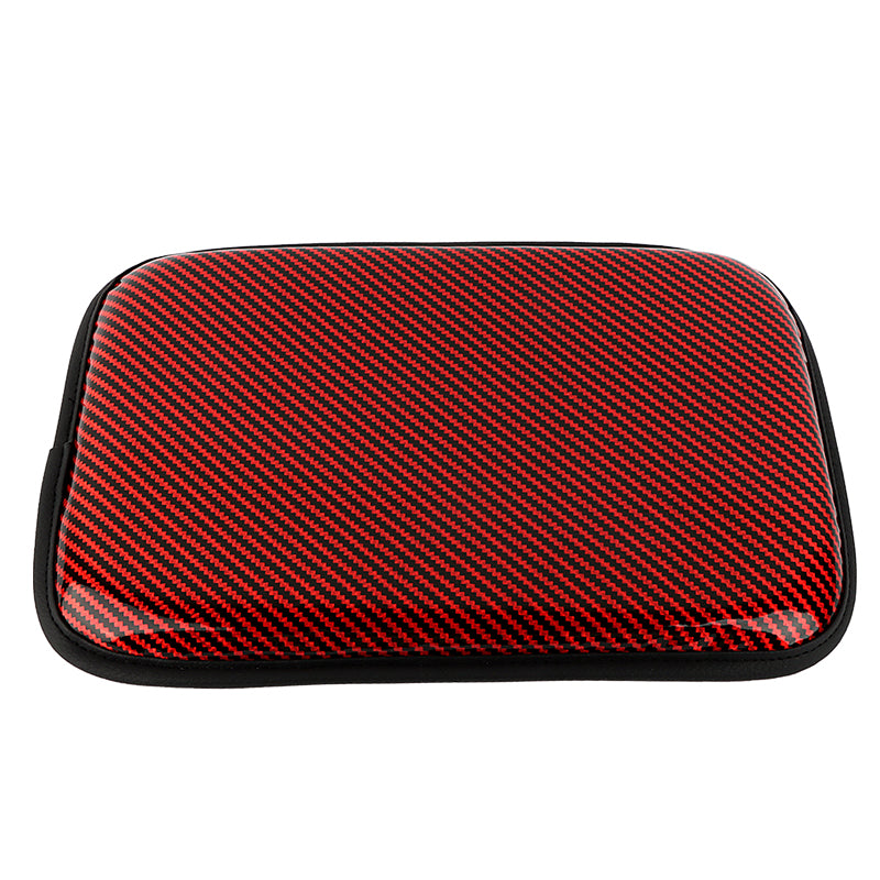 BRAND NEW UNIVERSAL CARBON FIBER RED Car Center Console Armrest Cushion Mat Pad Cover