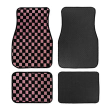 Load image into Gallery viewer, Brand New 4PCS UNIVERSAL CHECKERED Pink Racing Fabric Car Floor Mats Interior Carpets