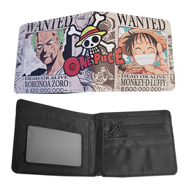 Brand New Unisex One Piece Anime Purse Short Bifold Fashion Leather Wallet