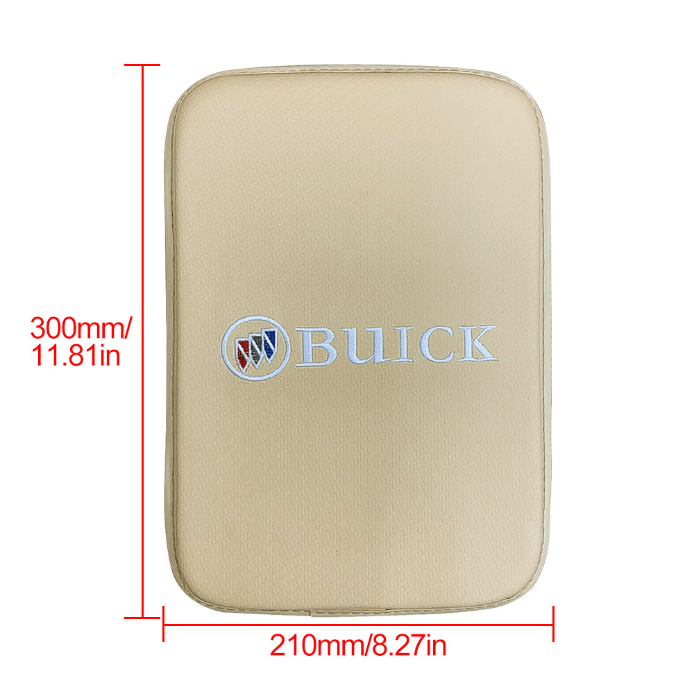 BRAND NEW UNIVERSAL BUICK BEIGE Car Center Console Armrest Cushion Mat Pad Cover Embroidery