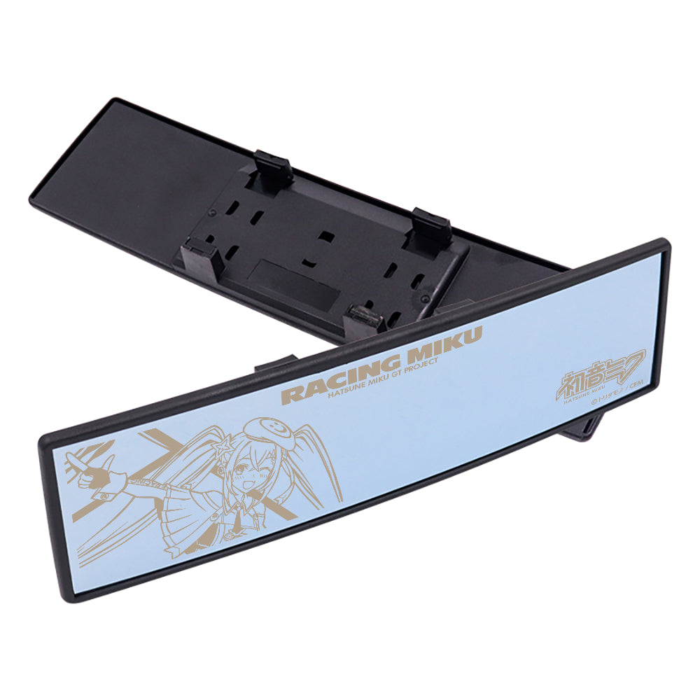 Brand New Hatsune Miku Racing Miku 270mm Wide Curve Car Truck Van Clip On Rear View Mirror Universal Blue Lense - JK Racing Inc