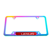 Load image into Gallery viewer, Brand New Universal 2PCS LEXUS Neo Chrome Metal License Plate Frame