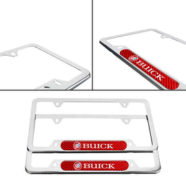 Brand New Universal 2PCS BUICK Chrome Metal License Plate Frame