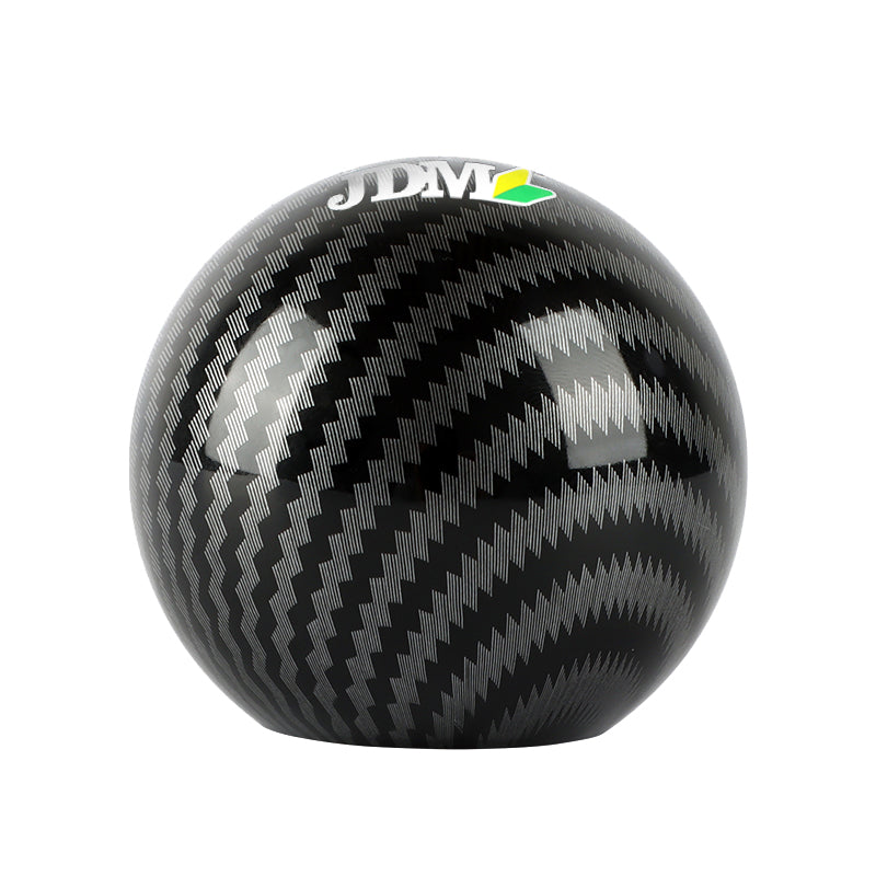 BRAND NEW UNIVERSAL JDM Aluminum Carbon Fiber Style Round Ball Manual Gear Stick Shift Knob Universal M8 M10 M12