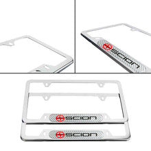 Load image into Gallery viewer, Brand New Universal 2PCS SCION Chrome Metal License Plate Frame