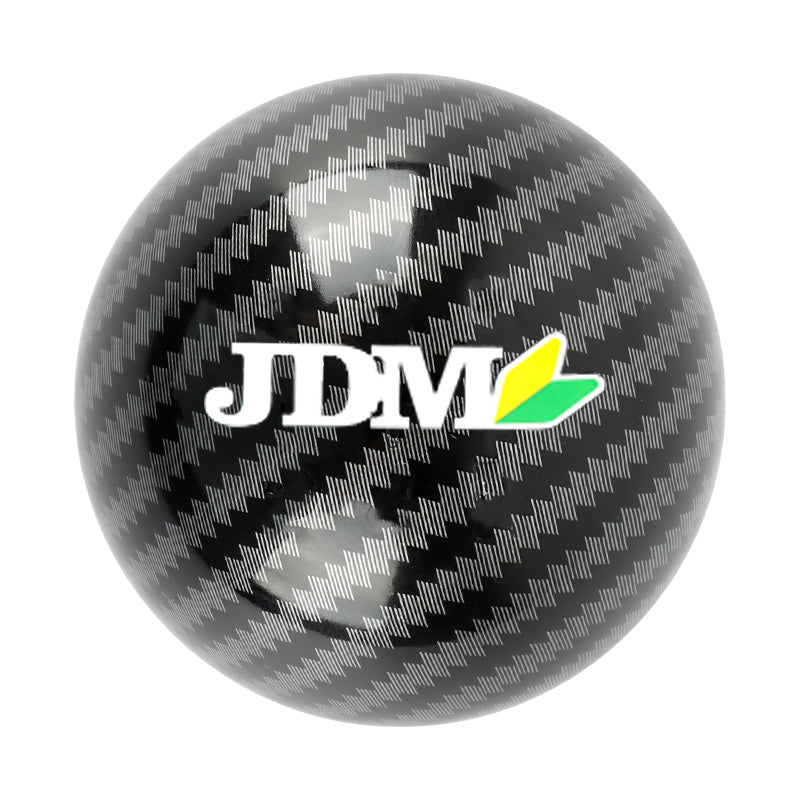 BRAND NEW UNIVERSAL JDM Aluminum Carbon Fiber Style Round Ball Manual Gear Stick Shift Knob Universal M8 M10 M12