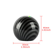 Load image into Gallery viewer, BRAND NEW UNIVERSAL JDM Aluminum Carbon Fiber Style Round Ball Manual Gear Stick Shift Knob Universal M8 M10 M12