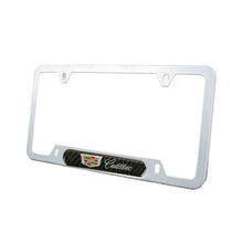 Load image into Gallery viewer, Brand New Universal 2PCS Cadillac Silver Metal License Plate Frame