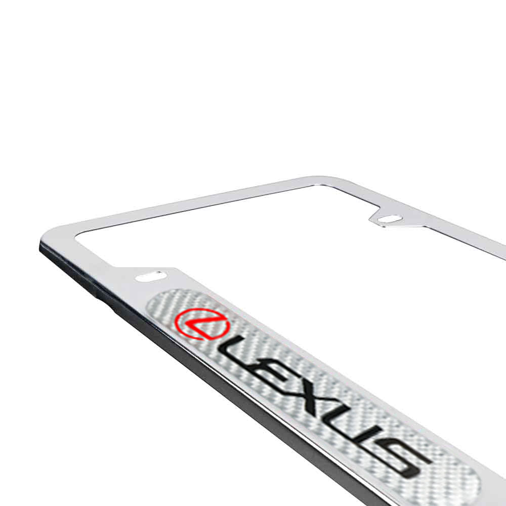 Brand New Universal 2PCS LEXUS Chrome Metal License Plate Frame