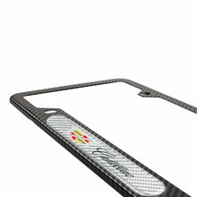 Load image into Gallery viewer, Brand New Universal 2PCS Cadillac Carbon Fiber Look Metal License Plate Frame