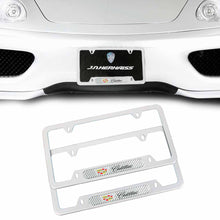 Load image into Gallery viewer, Brand New Universal 2PCS Cadillac Silver Metal License Plate Frame