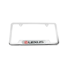 Load image into Gallery viewer, Brand New Universal 2PCS LEXUS Chrome Metal License Plate Frame