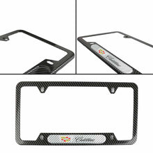 Load image into Gallery viewer, Brand New Universal 1PCS Cadillac Carbon Fiber Look Metal License Plate Frame