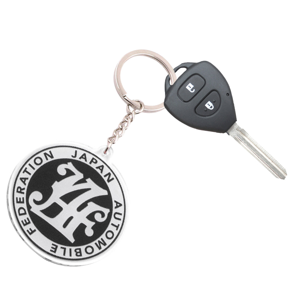 BRAND NEW BLACK JAF JAPAN AUTOMOBILE FEDERATION KEYCHAIN JDM Racing Car Styling Keychain Drift Key Phone Holder
