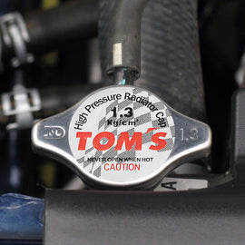 Brand New JDM 1.3bar 9mm Tom's Racing Chrome Racing Cap High Pressure Radiator Cap For Universal
