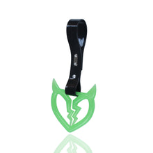 Load image into Gallery viewer, Brand New Devil Demon Broken Heart Green Glow In The Dark JDM TSURIKAWA Ring Subway Train Bus Handle Strap Charm Drift
