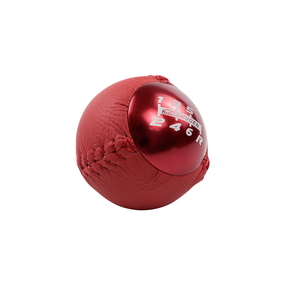BRAND NEW JDM Mugen Leather 6 Speed Shift Knob RED HONDA CRZ Type R Civic FA5 FG2 SI