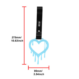 Brand New Drip Heart Teal JDM TSURIKAWA Ring Subway Train Bus Handle Black Strap Charm Drift