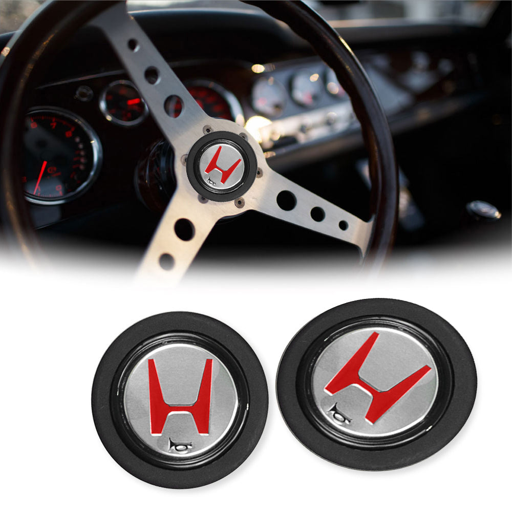 Brand New Universal Honda Car Horn Button Red Steering Wheel Center Cap W/Packaging