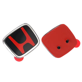 BRAND NEW 1PCS HONDA BLACK /RED REAR TRUNK H LOGO JDM EMBLEM FOR ACCORD 2023-2025