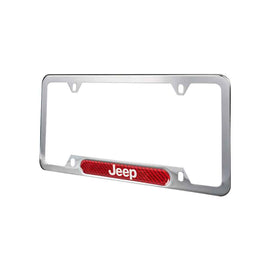 Brand New Universal 1PCS JEEP Chrome Metal License Plate Frame
