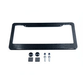 Brand New 1PCS 100% Real Carbon Fiber License Plate Frame Tag Cover Original 3K With Free Caps