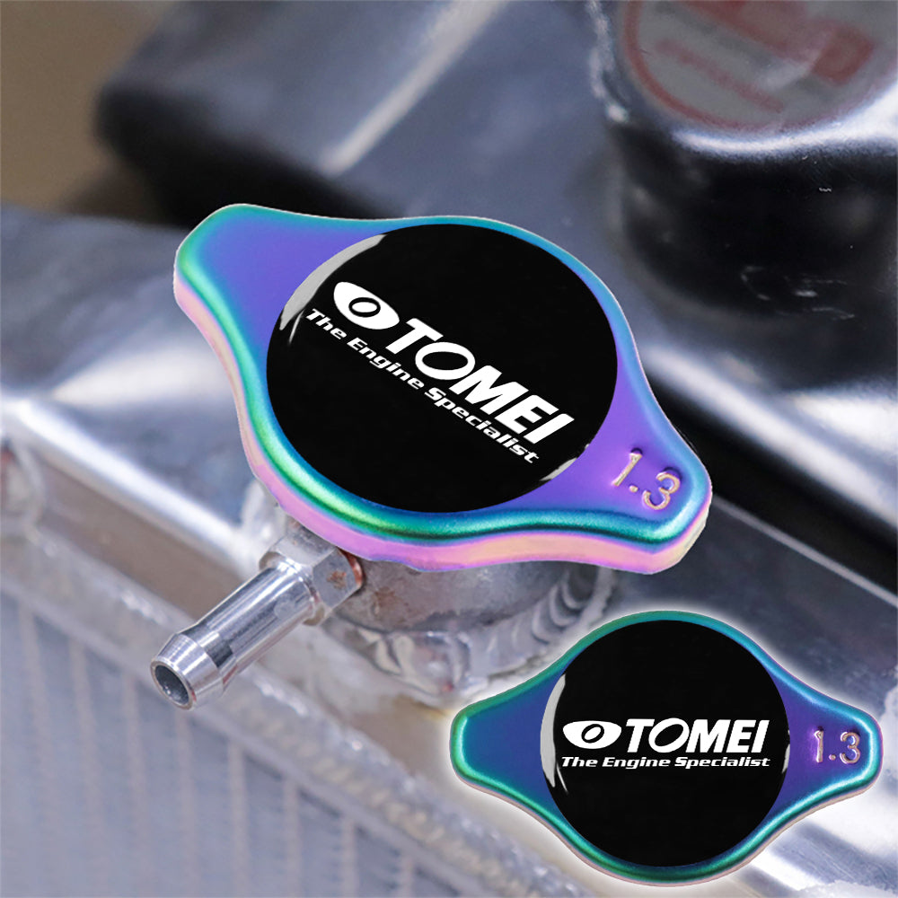 Brand New JDM 1.3bar 9mm TOMEI Neo Chrome Racing Cap High Pressure Radiator Cap For Universal