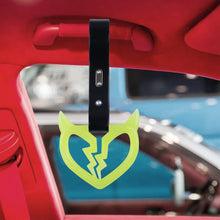 Load image into Gallery viewer, Brand New Devil Demon Broken Heart Yellow Glow In The Dark JDM TSURIKAWA Ring Subway Train Bus Handle Strap Charm Drift