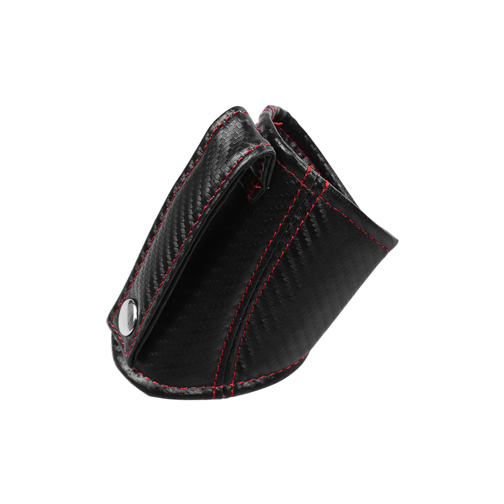 Brand New Universal JDM Carbon Fiber PVC Leather W/Red Stitching RECARO/BRIDE Bucket Seat Belt Guide Holder Protector