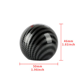 BRAND NEW UNIVERSAL MAZDASPEED JDM Aluminum Carbon Fiber Style Round Ball Manual Gear Stick Shift Knob Universal M8 M10 M12