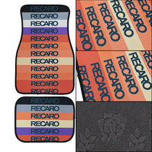 Load image into Gallery viewer, Brand New Universal 4PCS V5 RECARO RAINBOW STYLE Racing Fabric Car Floor Mats Interior Carpets
