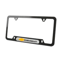 Load image into Gallery viewer, Brand New Universal 1PCS Chevrolet Carbon Fiber Look Metal License Plate Frame