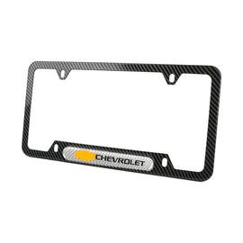 Brand New Universal 1PCS Chevrolet Carbon Fiber Look Metal License Plate Frame